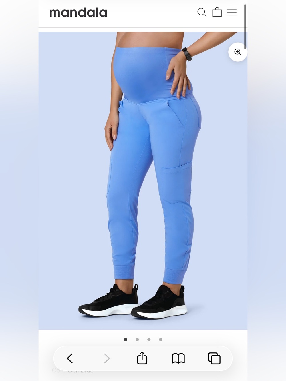Mandala Maternity Joggers Ceil Blue
